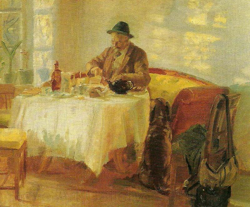 Anna Ancher frokost for jagten Norge oil painting art